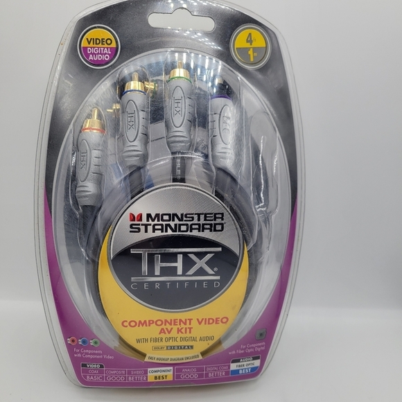 Monster Standard Other - Monster Standard THX Certified Component Video AV Kit 4ft 1m New Sealed